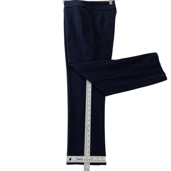 Iris Setlakwe dress trousers pants blue pinstripes wool blend flattering size 10 - Picture 11 of 12
